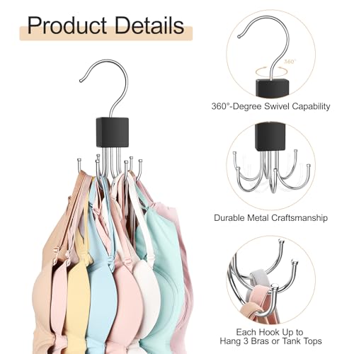 2 Pack Bra Hanger with 36 Hook Capacity – Closet Organizer