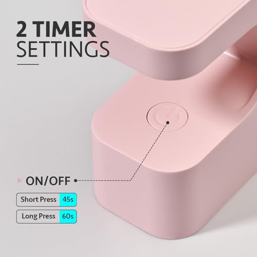 GAOY Mini UV LED Nail Lamp for Gel Nails & Extensions, Pink