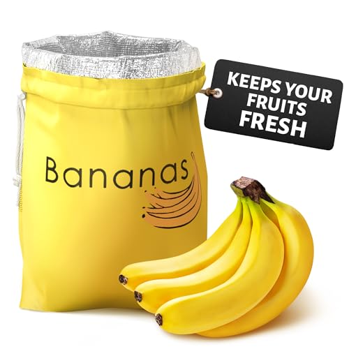 VIKROM Banana Keeper Bag, Aluminum-Lined Freshness Saver - Yellow