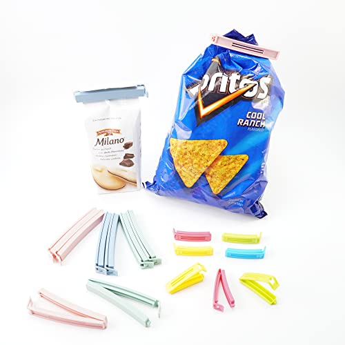 Yarall 30 PCS Plastic Food Bag Clips - Curved Design for Freshness