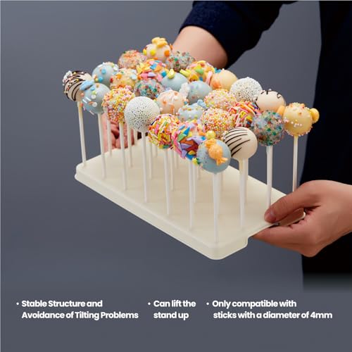 White Cake Pop Stand with 28 Holes & 100 Cake Pop Supplies