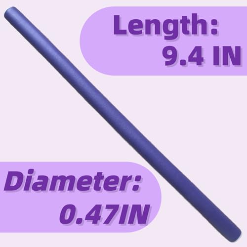Flexible Foam Hair Rollers 10pcs No Heat Soft Twist Curlers Purple