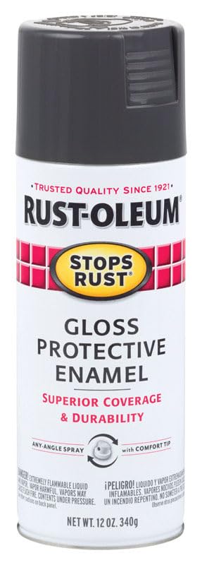 Rust-Oleum Stops Rust Spray Paint, Gloss Charcoal Gray