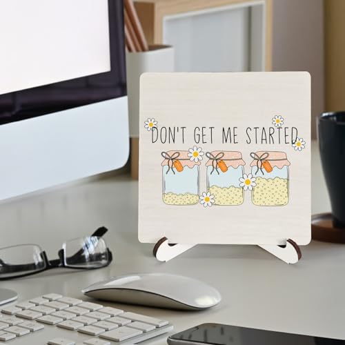 Funny Sourdough Baking Wooden Sign - 5x5 Inch Home Decor