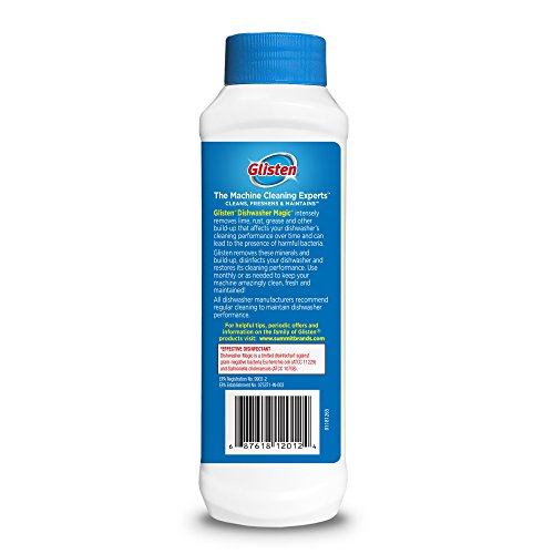 Glisten Dishwasher Magic Cleaner & Disinfectant - Lemon, 12 Oz