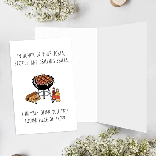 Funny Birthday Card for Men - Grilling Jokes & Humor