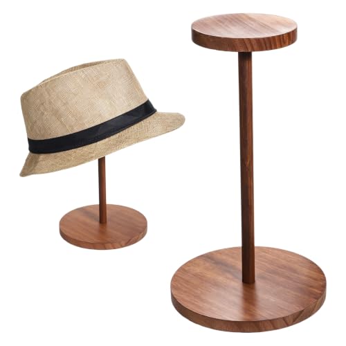 Wooden Hat Display Stand for Hats, Wigs & Accessories - 10x5.7 Inch
