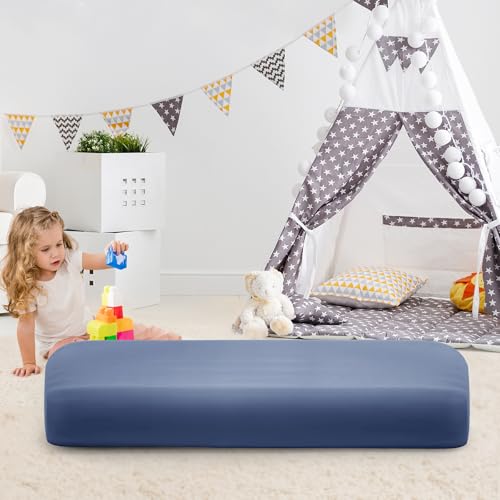 Dusty Blue Kids Air Mattress Fitted Sheet, 34.5x62x7 Inch