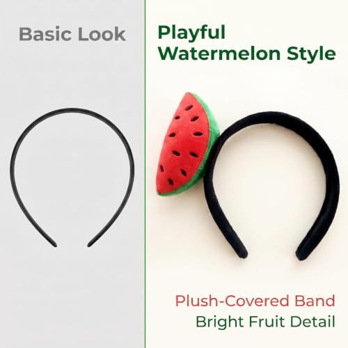 Sluswallow Watermelon Plush Headband Cute Fruit Hair Hoop Accessory