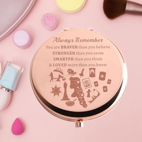 KEYCHIN Princess Sun Pocket Mirror - Inspirational Compact Makeup Mirror