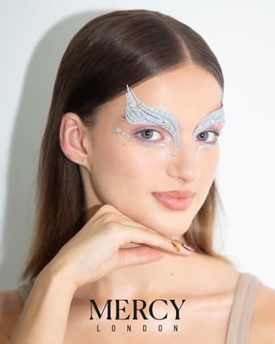 Mercy London White Swan Face Jewels & Headpiece Stick-On Gems