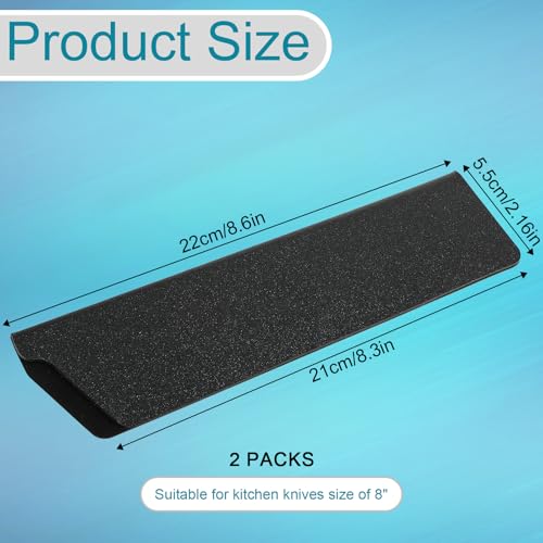 Aeaocvo 8-Inch Waterproof Knife Sheath, Black, 2 Pcs Kitchen Knife Covers