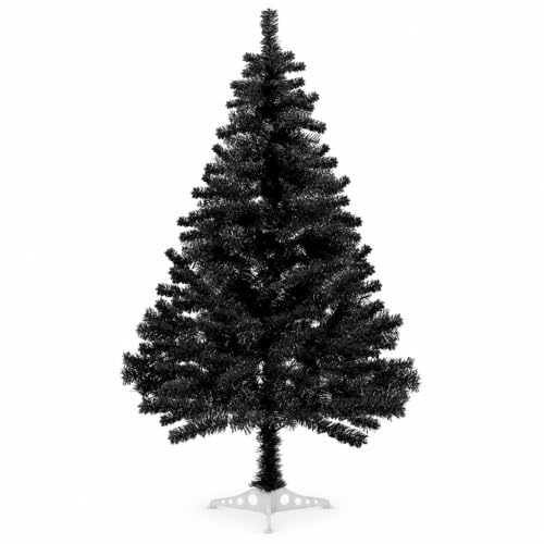 Black Artificial Christmas Tree - 6 FT Full & Realistic Holiday Decor