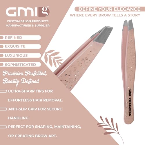 GMI Professional Stainless Steel Eyebrow Tweezers - Nude