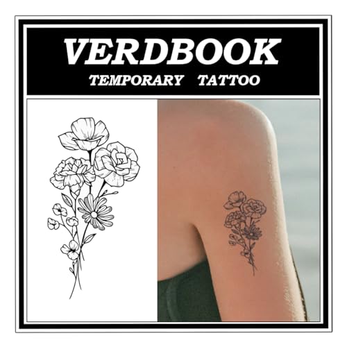 Semi-Permanent Meadow Temporary Tattoos Waterproof Long-Lasting 2 Sheets
