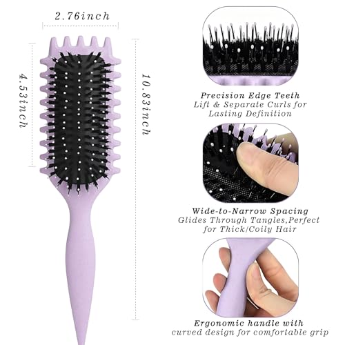 Curly Hair Brush Vented Anti Frizz Styling Detangler for Curls