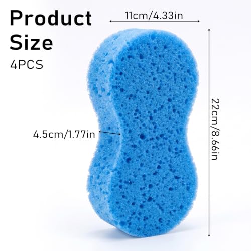 Large Car Wash Sponges Set – Soft Foam Scrubber Kit for Vehicle Cleaning
