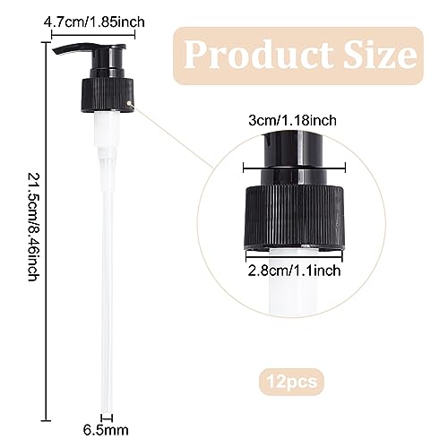 BENECREAT 12pcs 28-400 Replacement Dispenser Pumps - Black Soap Lotion Pump