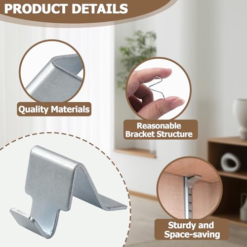 10 Metal Shelf Clips for Adjustable Heights | Tool-Free Installation