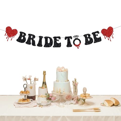 Gothic Bride To Be Banner for Halloween Weddings & Parties