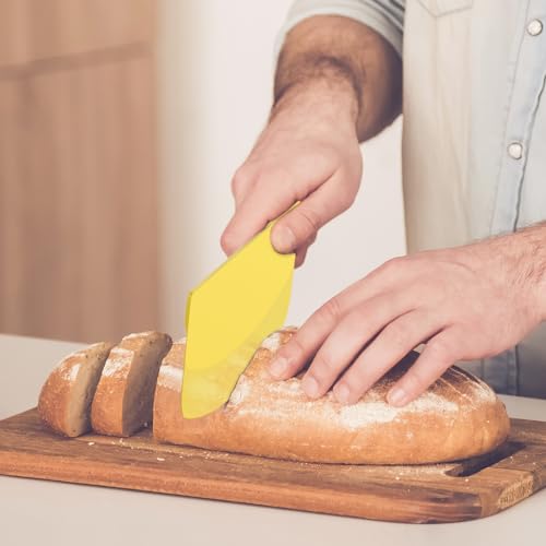 CEWIFO 4-Pack Flexible Dough Scrapers - BPA-Free & Easy to Clean