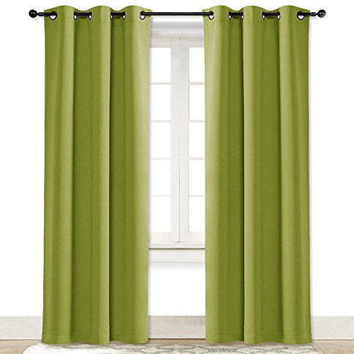 NICETOWN Green Blackout Curtain Panel - 42" x 84" Thermal Insulated Drapery