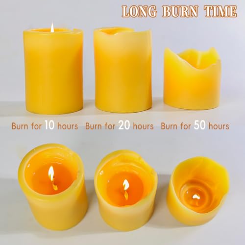 100% Pure Beeswax Pillar Candle - 3x4in, 60 Hour Burn Time