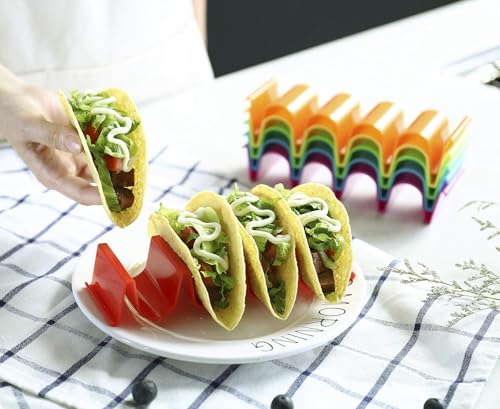 BPA-Free 6-Color Taco Holder Stand - Stackable 6-Slot Design
