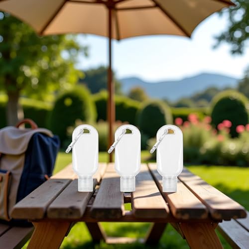 Portable Hot Sauce Keychain Bottles 4Pcs Refillable Travel Containers