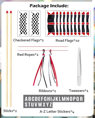 Custom Race Car Cake Topper – Personalized Checkered Flag Party Decor
