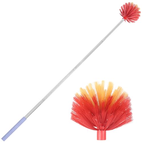 TOXYMHO Cobweb Duster with 59-inch Extension Pole for High Ceiling Cleaning