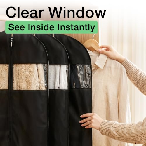 Moucas 2-Pack 43-Inch Garment Bags for Suits & Jackets