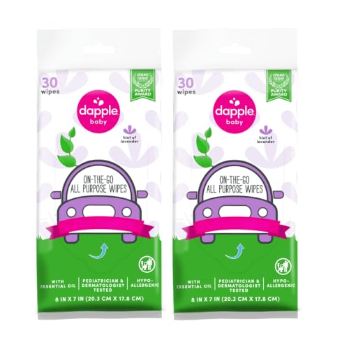 Dapple All Purpose Plant-Based Cleaning Wipes - Lavender, 60 Total Wipes