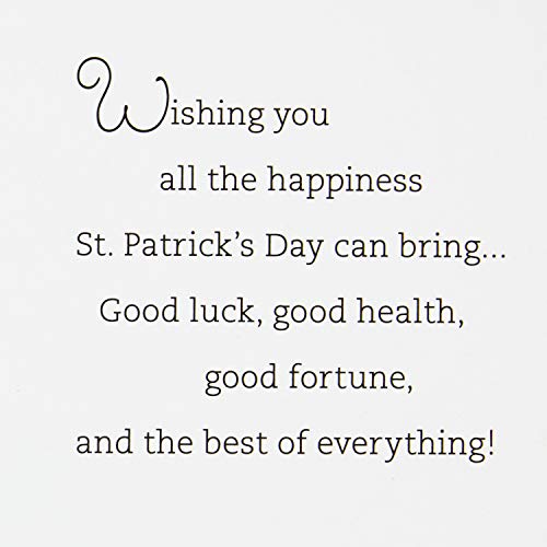 Hallmark St. Patrick's Day Greeting Cards with Envelopes, Shamrock Design (6-Pack)