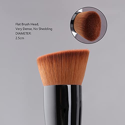 Flat Top Kabuki Foundation Brush for Liquid, Cream & Powder Makeup