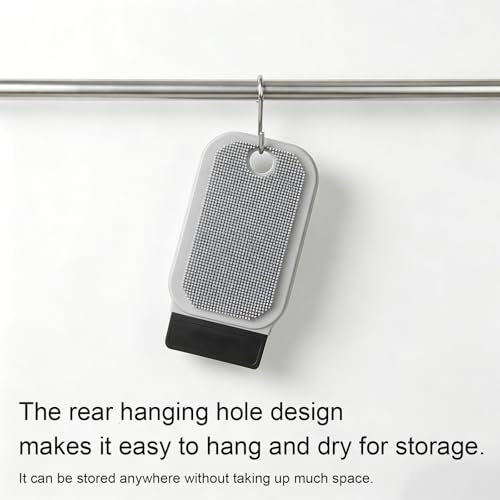 Silicone Dish Scrubber 3-in-1 Kitchen Sponge for Cleaning & Drying