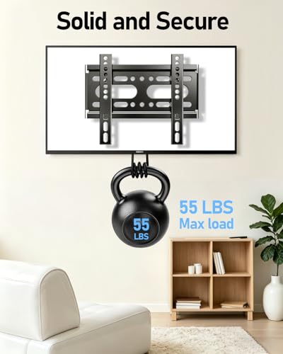 Nuyoah Medium Fixed Low Profile TV Wall Mount Bracket for 14-43 Inch Monitors