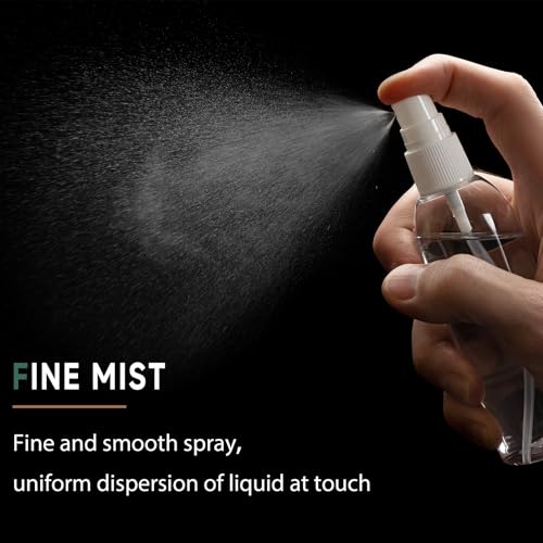 ZIZEMOJA 3 Pack Small Travel Spray Bottles 80ml Clear Plastic