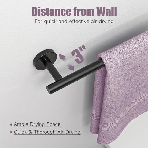 24" Brushed Nickel Towel Bar - Wall Mounted Stainless Steel Rack