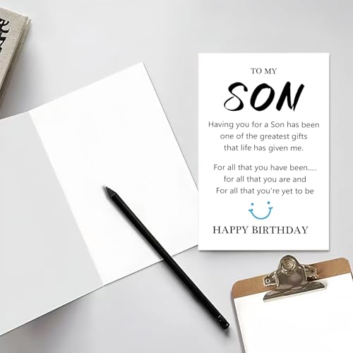 Funny Birthday Card for Son - 5x7 Inch with Envelope