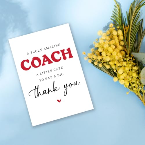 Coach Appreciation Thank You Card - End of Season Sports Coach Gift