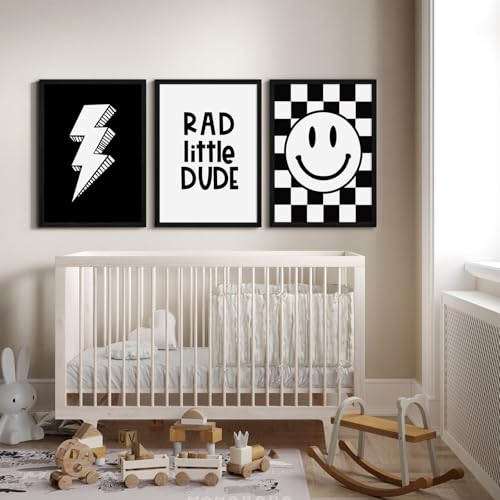 Rad Little Art Wall Decor Canvas Art for Boys Room - Framed 16x24 Inch