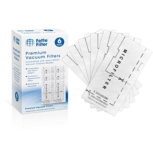 Fette Filter Air Clean Filters for Miele Vacuum Cleaner - 6 Pack