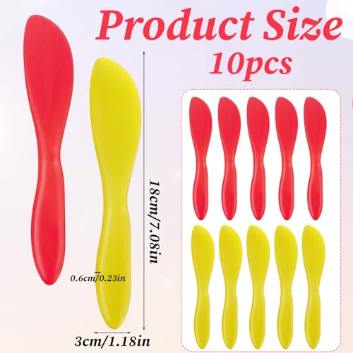 Plastic Butter Spreader Knife Set, 10 Pcs Multi-Purpose Kitchen Knives