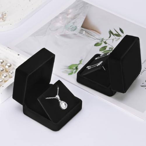 KUKUVR Velvet Earring Storage Box - 2 Pcs Small Jewelry Organizer