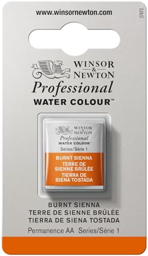 Winsor & Newton Professional Watercolor Half Pan - Burnt Sienna