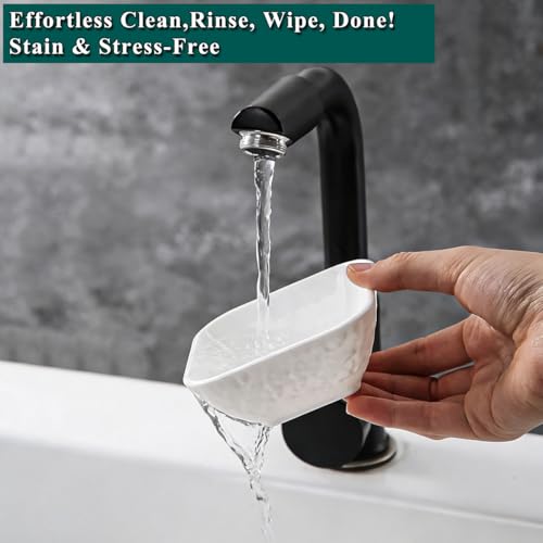 Kyraton 6-Piece 6oz Plastic Dipping Bowls Set - White Condiment Servers
