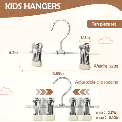 Mity Rain 10-Pack Baby Hangers with 360° Rotatable Clips