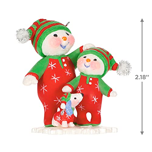 Hallmark Keepsake Christmas Ornament 2021, Making Memories Snowmen Cozy New Pajamas