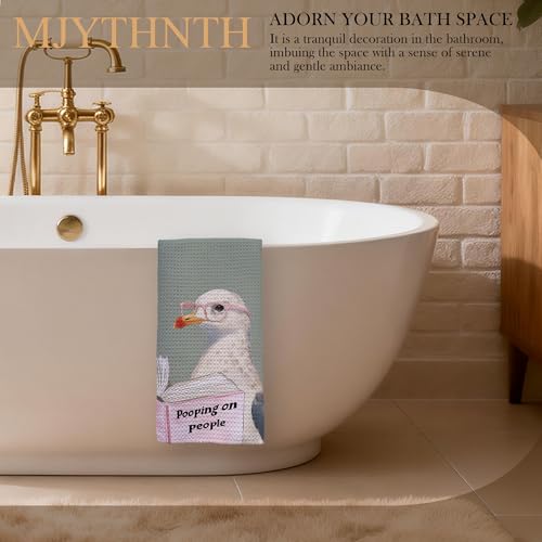 Funny Seagull Decorative Hand Towels – 16x24 Inches, Unique Gifts
